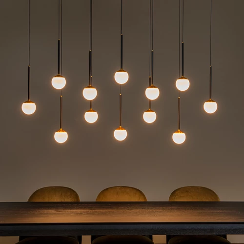 Lucide CALINA - Pendant light - LED Dim. - 12x7,7W 2700K - Black | Premium - atmosphere 1